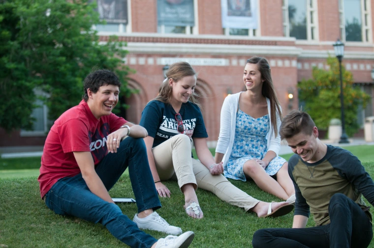Students Meeting on the Mall